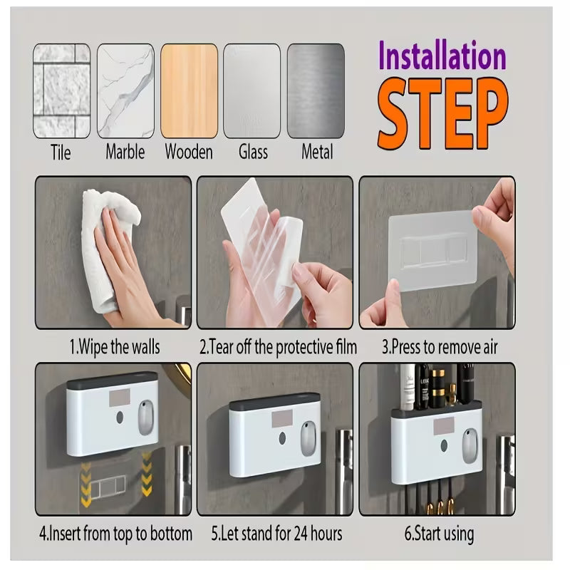 Smart UV Toothbrush Station