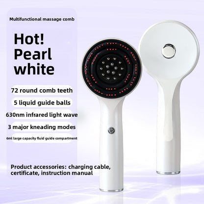 Electric Scalp Massager Comb with Red Light Therapy